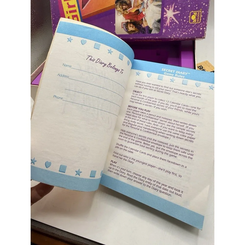 1991 Girl Talk Secret Diary Game Golden 5058 Secrets & Surprises : Read